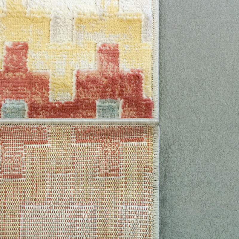 Corrigan Studio® Pridbjorn Chevron Red/Blue/Yellow Area Rug & Reviews